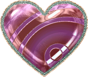 Gif animé coeur mauve brillant